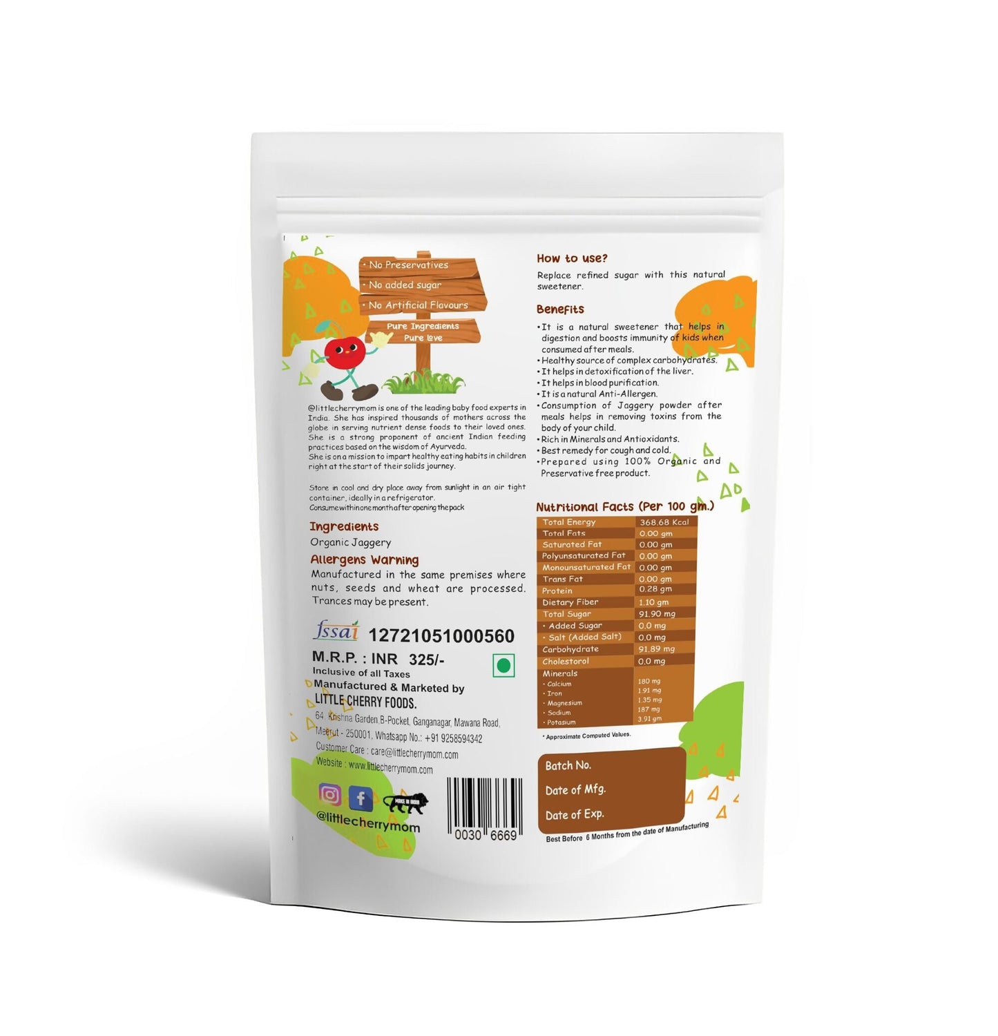 Littlecherrymom Organic Jaggery Powder | Swadesiicart