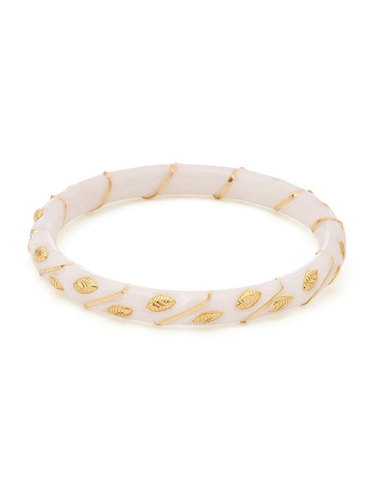 Ruby Raang White Traditional Bangle | Swadesiicart