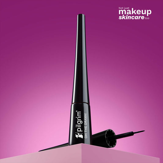 Pilgrim Metallic Eyeliner Black Scandal, Long Lasting & Smudge Proof Enriched With Argan Oil - Swadesiicart