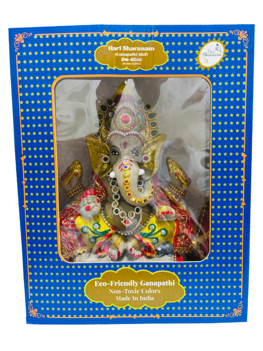 Eco-Friendly Ganesh Idols (Non-Toxic Colors) With Chatri, Kumkum & Akshat - Limited Time Offer