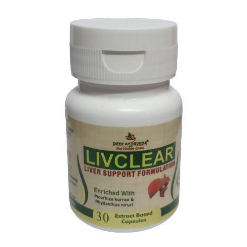 Deep Ayurveda Livclear 500mg Veg Capsules - DEEP AYURVEDA