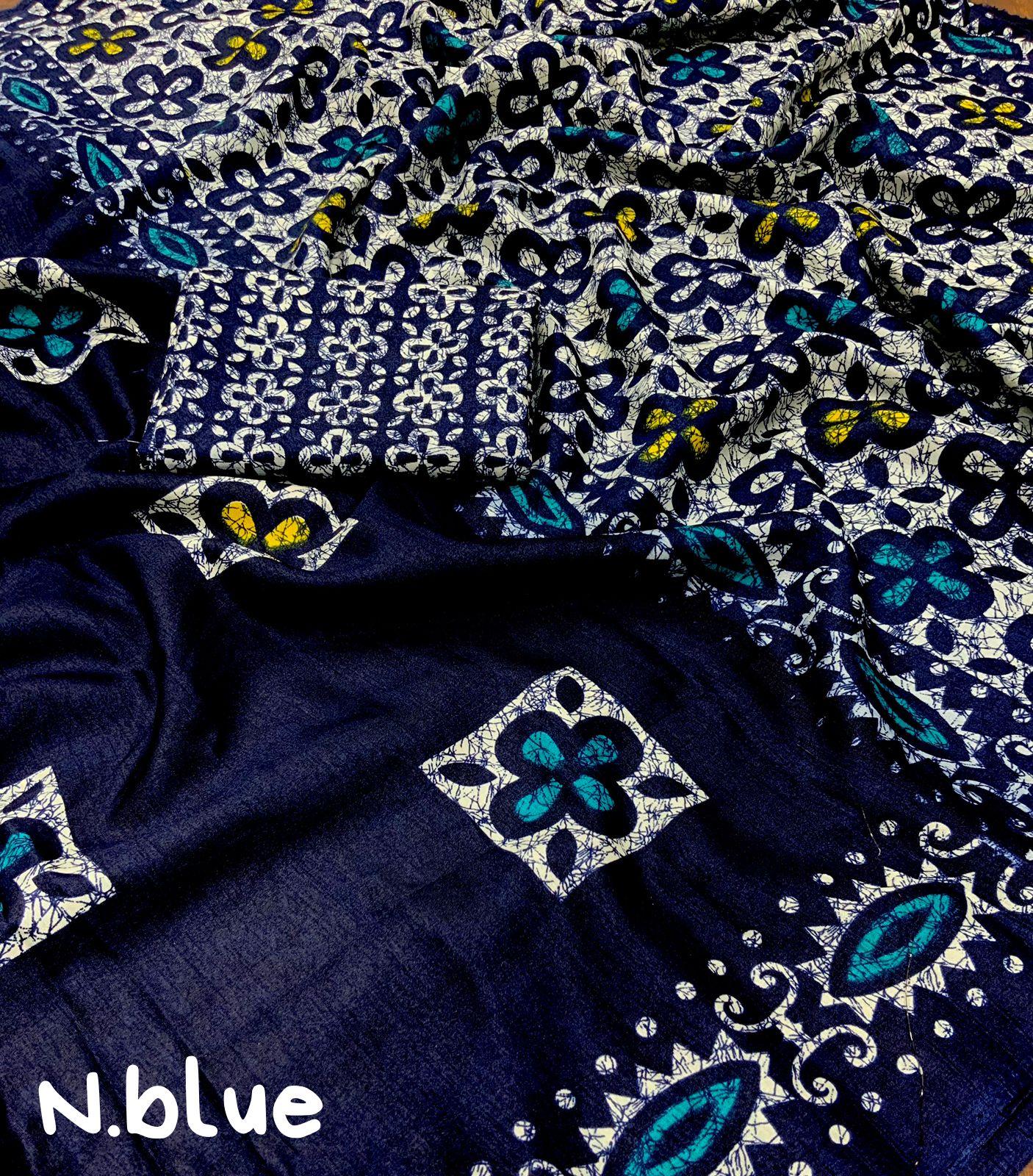 Blue Silk Blend Ethnic Motifs Saree with Unstitched Blouse - Hiral Fashion