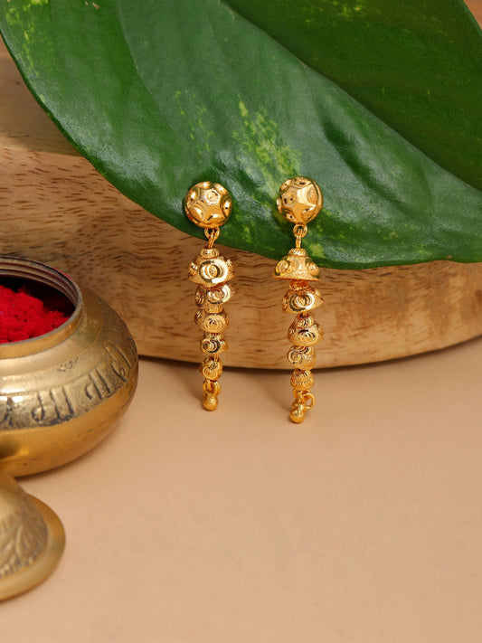 Ruby Raang Traditional Gold Earrings | Swadesiicart