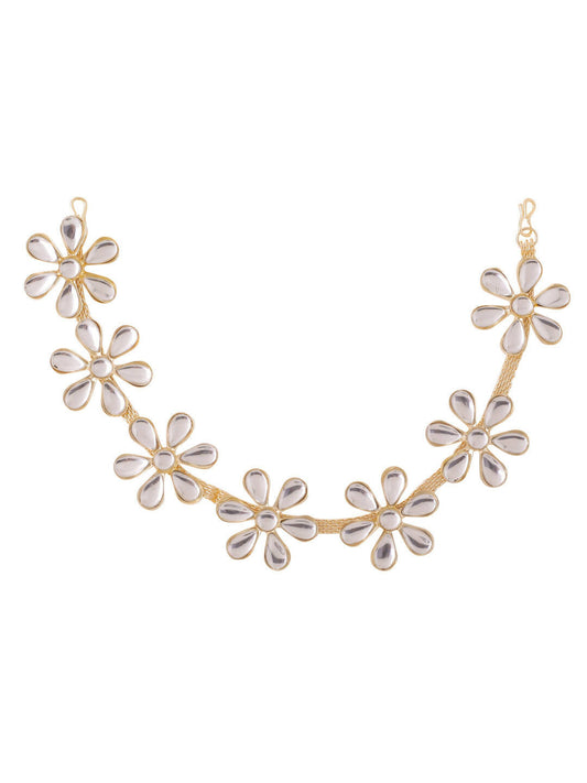 NVR Women's Gold-Polished Traditional Trending Matha Patti | Swadesiicart
