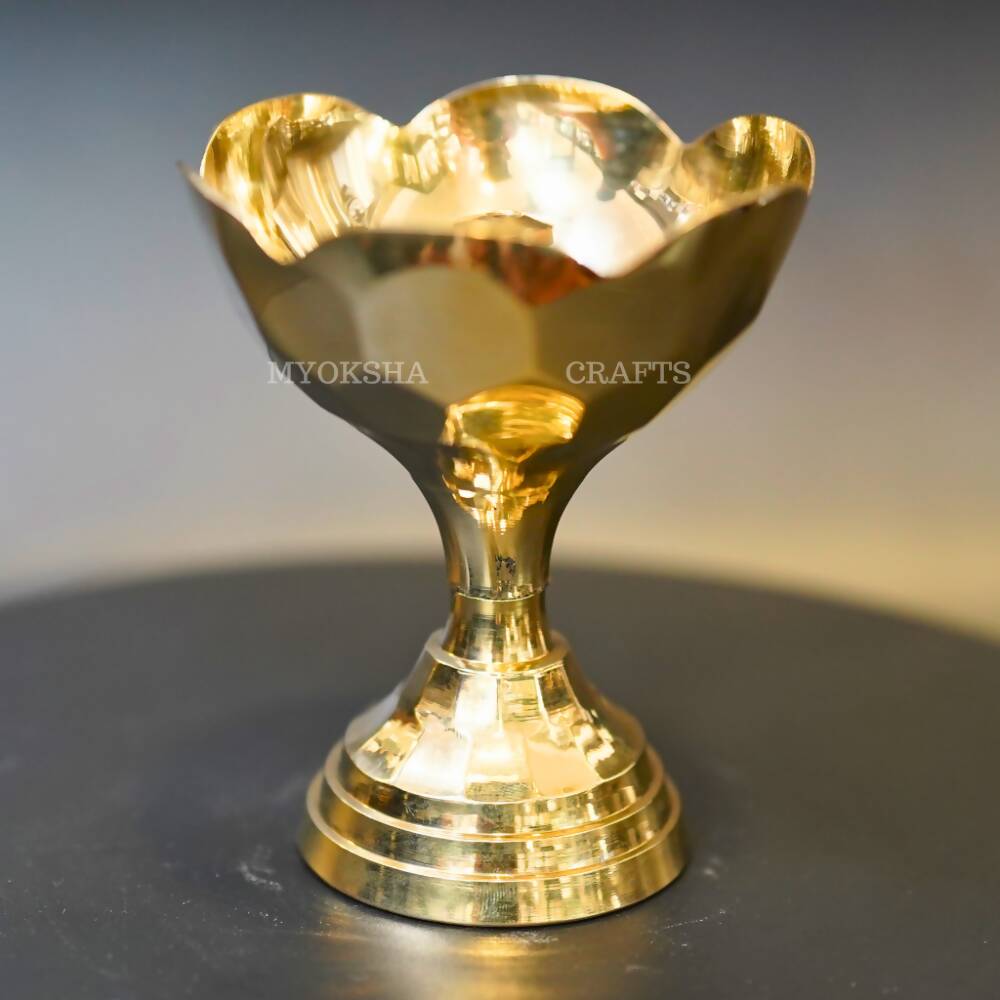 Brass Diamond Diya - Swadesiicart
