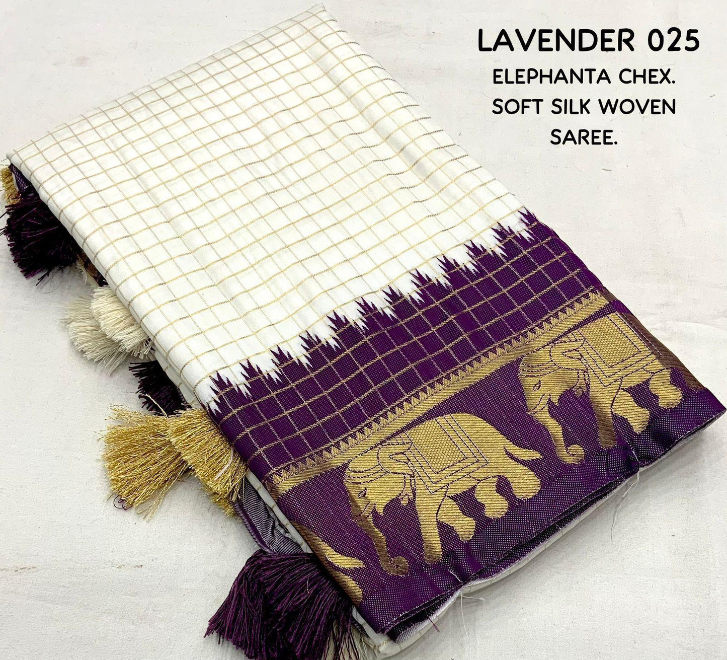 Lavender Silk Zari Woven Saree with Unstitched Blouse - Hiral Fashion | Swadesiicart