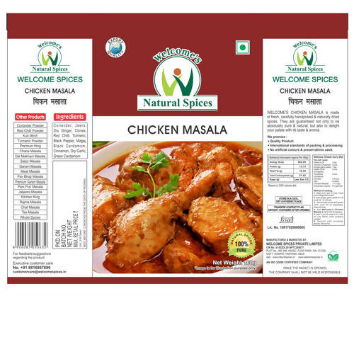 Welcome’s Natural Spices Chicken Masala Powder - Swadesiicart