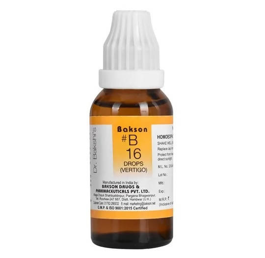 Bakson's Homeopathy B16 Drops | Swadesiicart