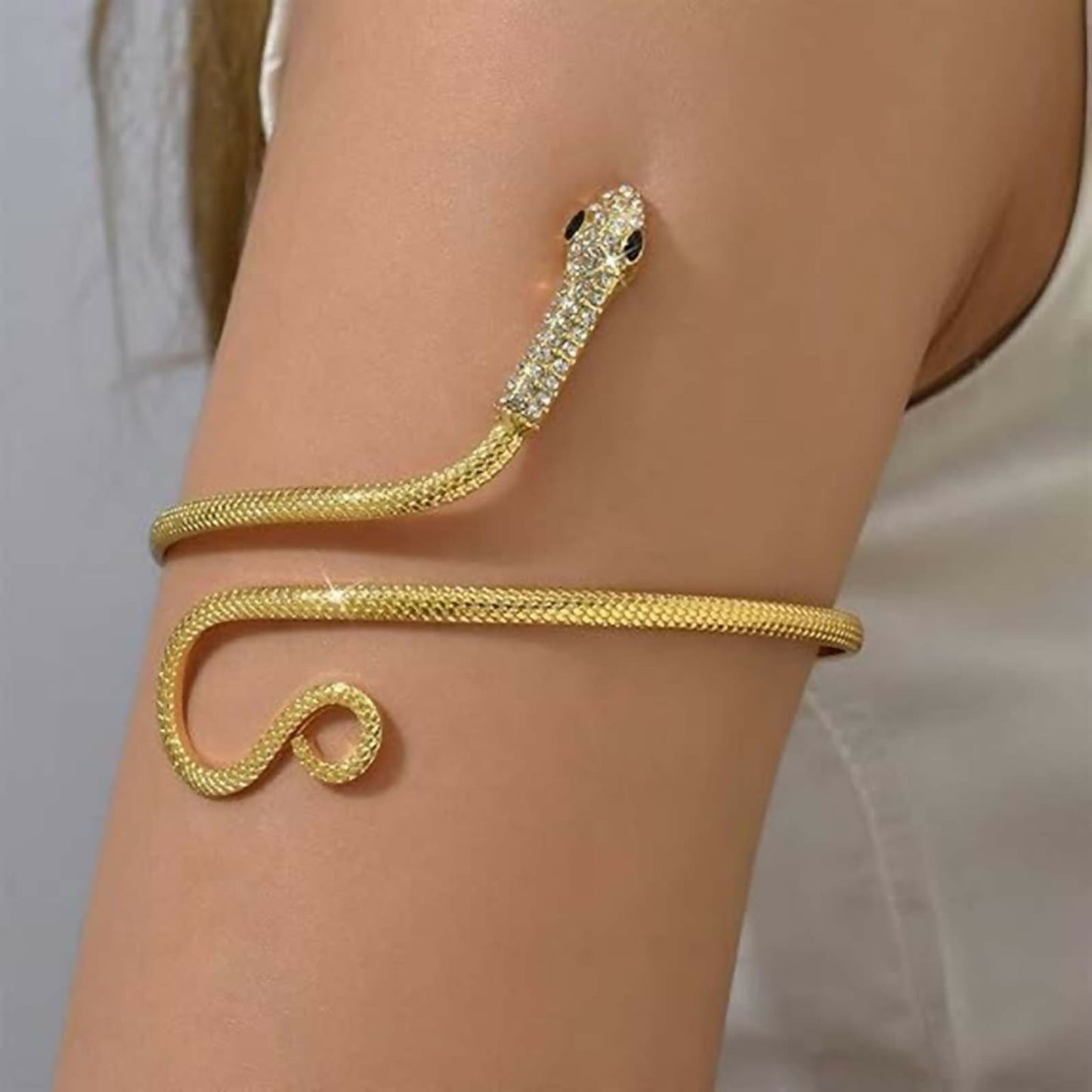 Joban Fashion Golden Brass Gold Snake Armlet | Swadesiicart