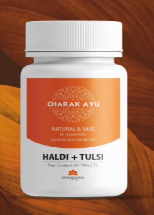 Charakayu Haldi + Tulsi Tablets | Swadesiicart