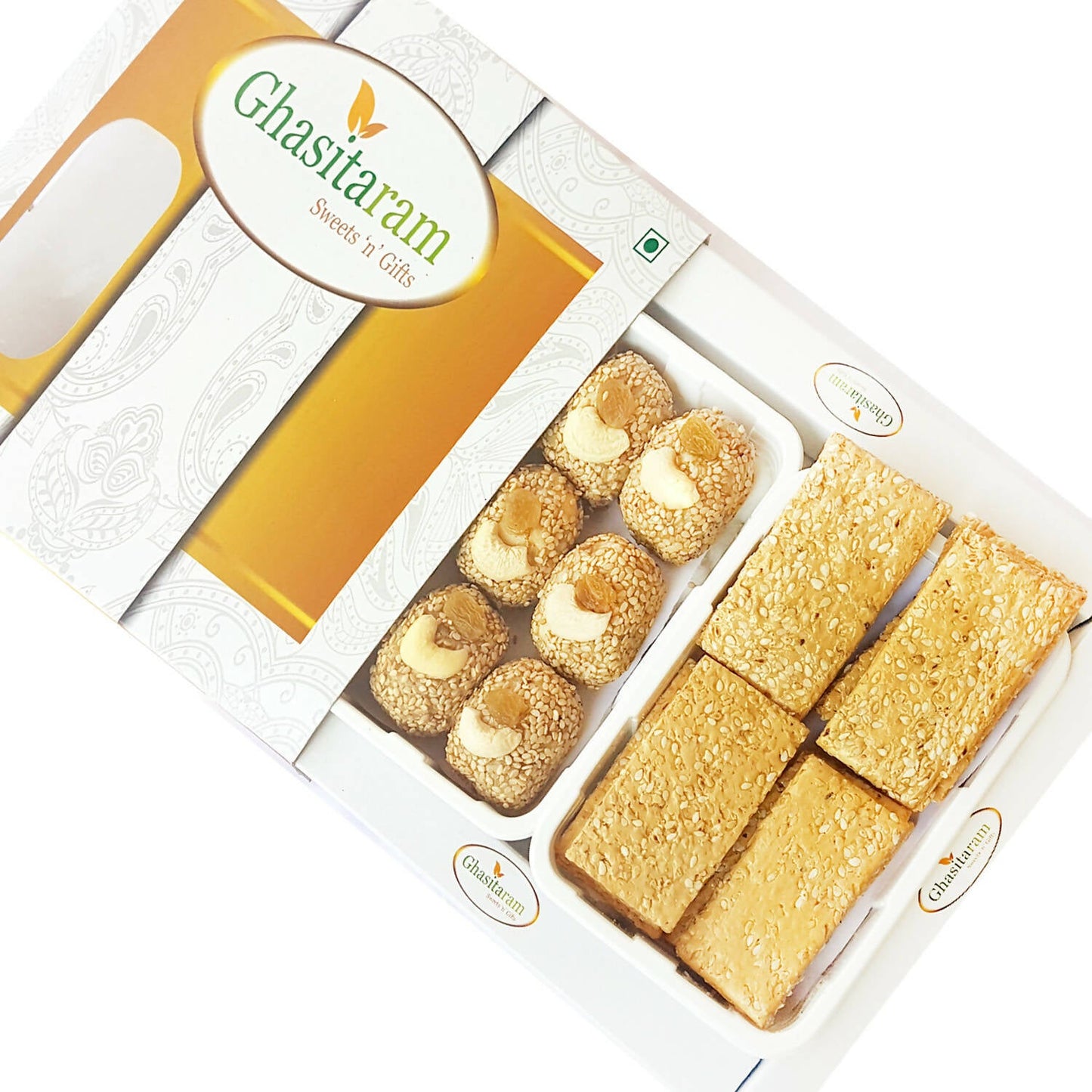 Ghasitaram Sankranti /Lohri Gifts Sweets-Til Laddoo And Gachak Hamper | Swadesiicart