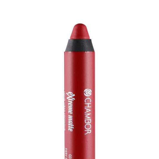 Chambor Fiery Red 03 Extreme Matte Long Wear Lip Colour - Swadesiicart