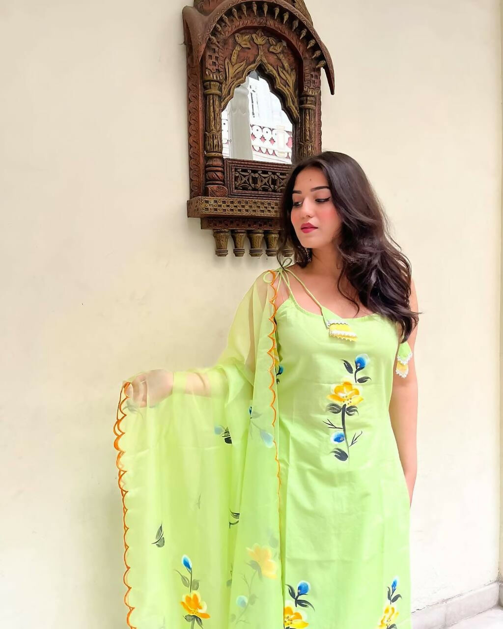 The52 Lemons Women's Gorgeous Printed Viscose Fabric Straight Kurta Pant with Dupatta Set - Swadesiicart