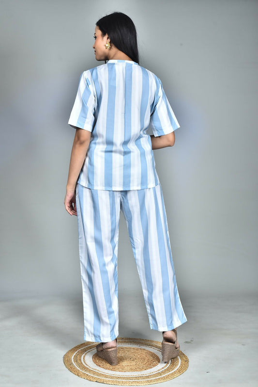 Morchari Digital Print Semi Muslin Co-Ord Set Top & Trouser-Multicolor - Swadesiicart