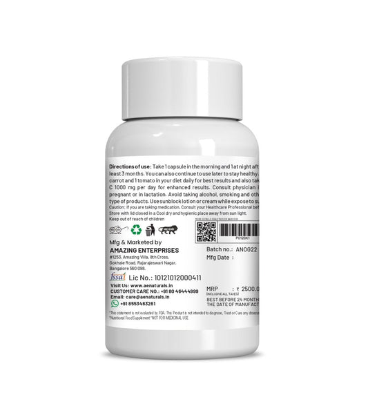 Ae Naturals Nano Gluta Skin Brightening Capsules - Swadesiicart
