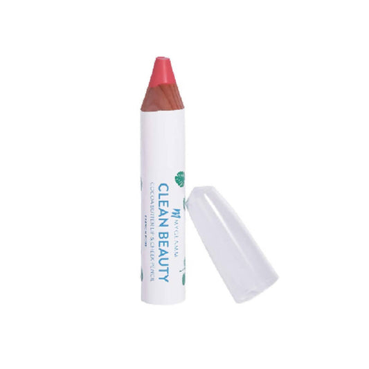MYGLAMM Clean Beauty Cocoa Butter Lip & Cheek Pencil - French Rose - Swadesiicart