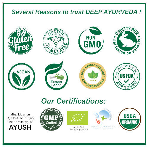 Deep Ayurveda Wheat Grass 500mg Veg Capsules