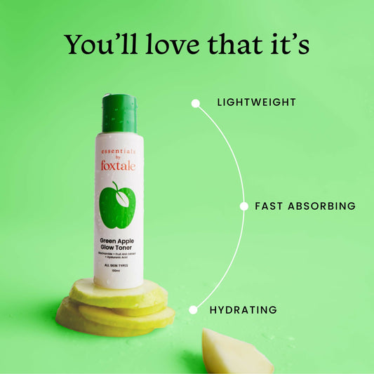 Foxtale Essentials Daily Green Apple Glow Toner with Niacinamide - Swadesiicart