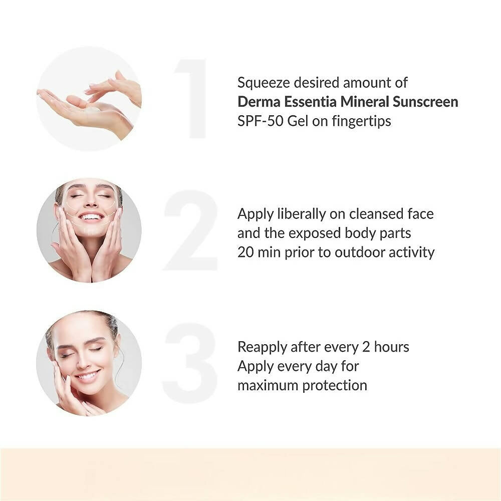 Derma Essentia SPF 50 Mineral Sunscreen Gel | Swadesiicart