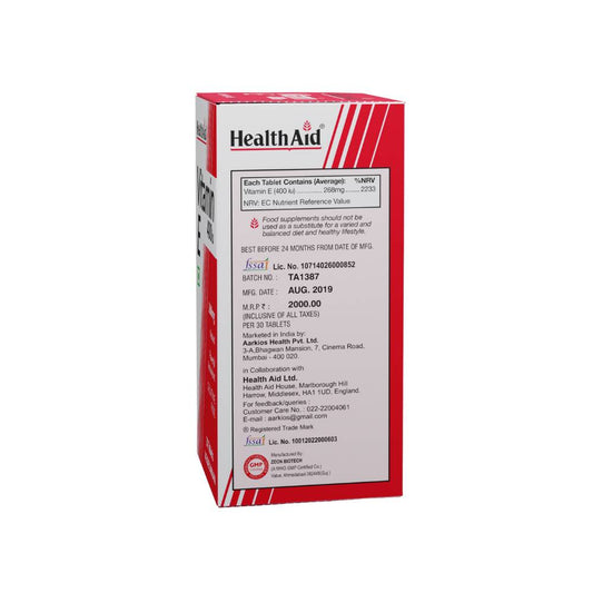 HealthAid Vitamin E 400iu Tablets | Swadesiicart