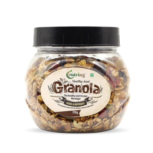 Nutriorg Crunchy Granola Seeds & Dry Fruit Flavor - Altcheeni