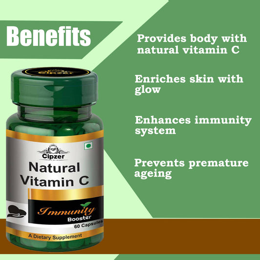 Cipzer Natural Vitamin C Capsules - Swadesiicart