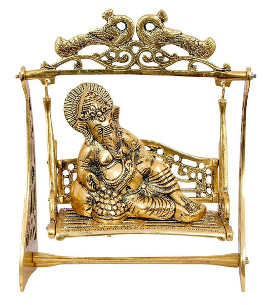 Nexplora Industries Metal Ganesh On Jhula Idol - Swadesiicart