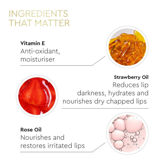 VLCC Clinic Deep Nourishing Lip Balm Strawberry & Rose - Swadesiicart