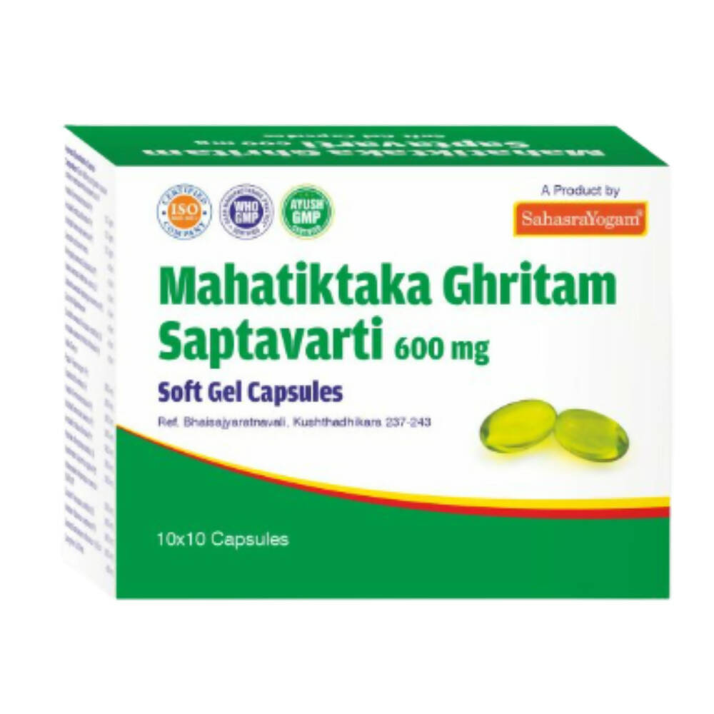 Sahasrayogam Mahatiktaka Ghritam Saptavarti Softgel Capsules