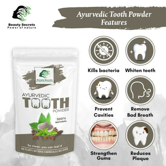 Beauty Secrets Ayurvedic Tooth Powder - Swadesiicart