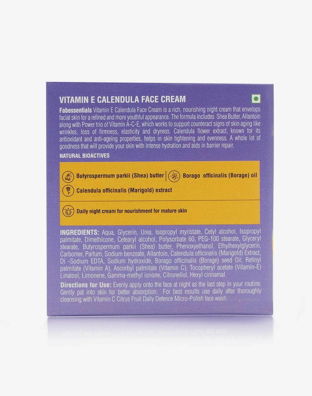 Fabessentials Vitamin E Calendula Night Cream - Swadesiicart