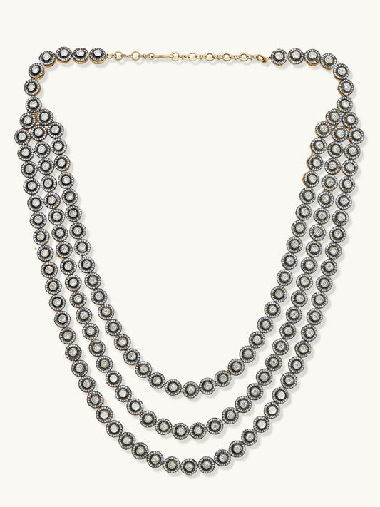 Nuyug 22k Gold Plated Multi-Layered Necklace | Swadesiicart
