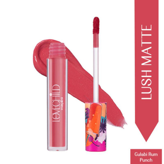 LoveChild By Masaba Gupta Mamma Mia Lush-Matte Lip Creme - Gulabi Rum Punch | Swadesiicart