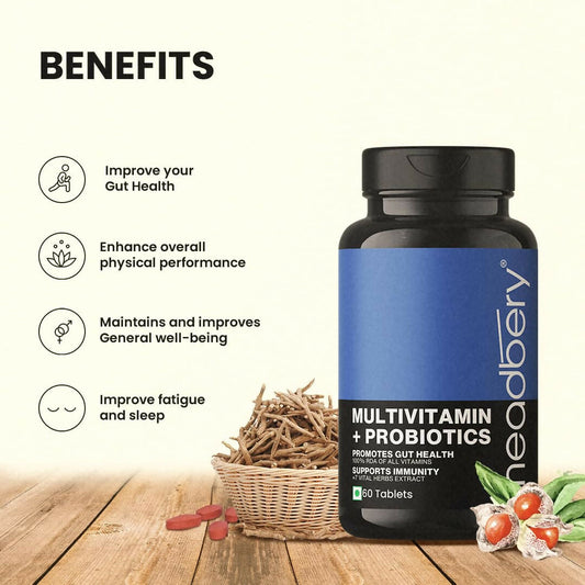 Meadbery Multivitamin With Probiotics Tablets - Swadesiicart