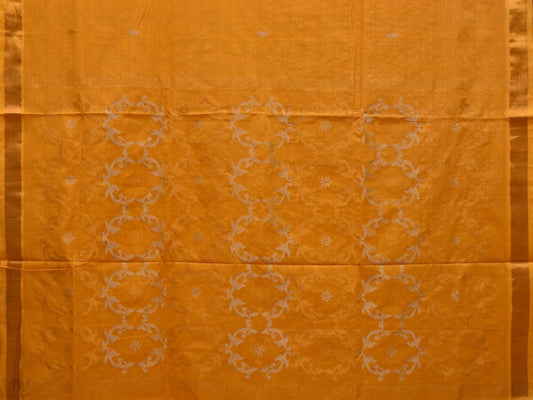Orange Uppada Cotton Handloom Saree with Grill Pallu Design - Global Threads | Swadesiicart