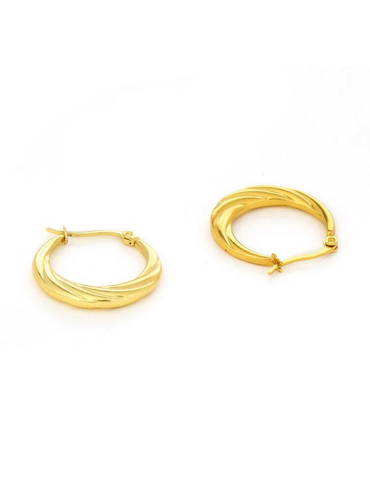 Golden Hoops Women - Ruby Raang | Swadesiicart