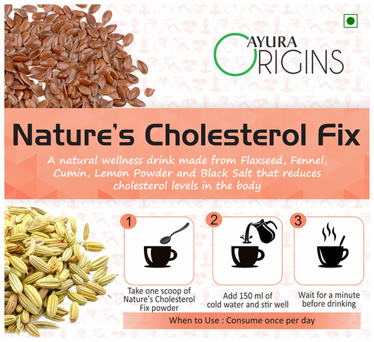 Ayura Origins Nature's Cholesterol Fix Powder - Swadesiicart