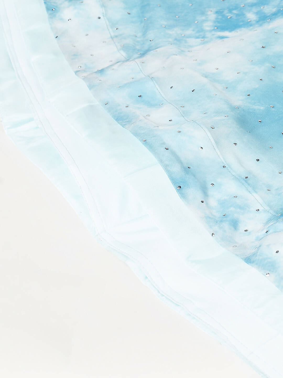 House of Panchhi Turquoise Blue Organza Floral Printed Lehenga choli & Dupatta | Swadesiicart
