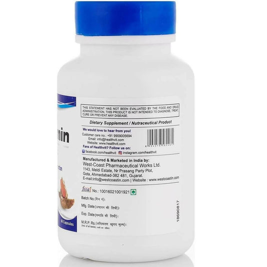 Healthvit Ultra-Pure Curcumin 475mg Capsules - Swadesiicart