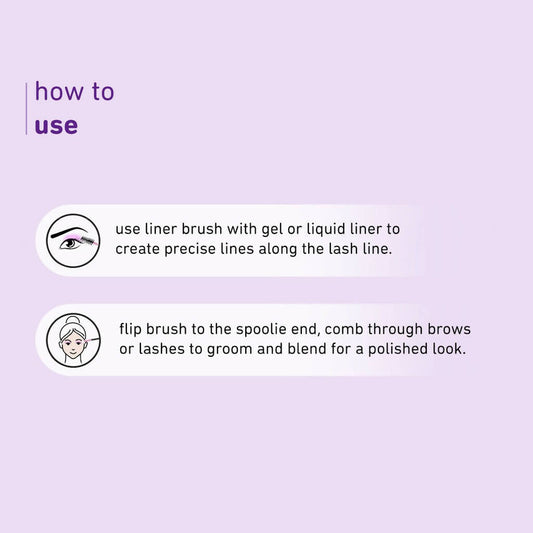 Plum Soft Blend Liner & Spoolie Brush Easy Pick-up 06 - Swadesiicart