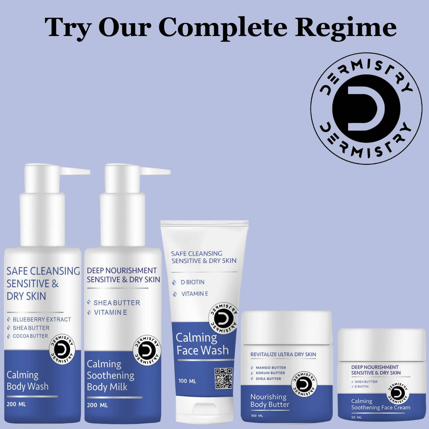 Dermistry Calming Body Wash & Calming Face Wash - Swadesiicart