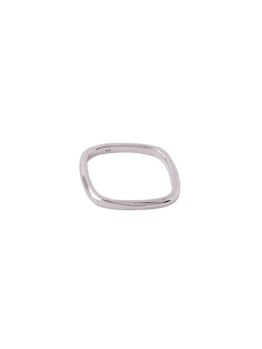 NVR Women's Silver-Plated Rectangular Stylish Ring