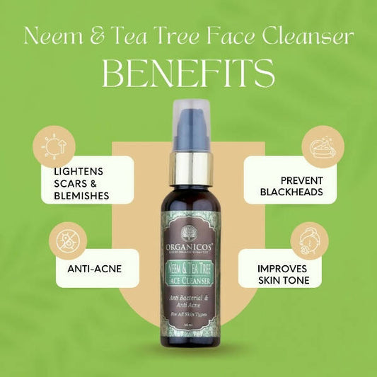 Organicos Neem & Tea Tree Face Cleanser - Swadesiicart