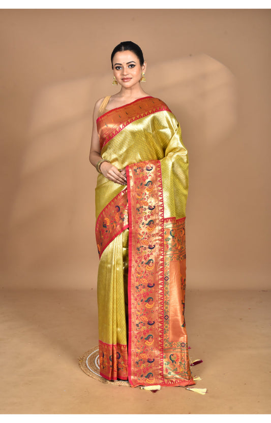 Morchari Women Desgin Banarasi Silk Saree-Multi | Swadesiicart