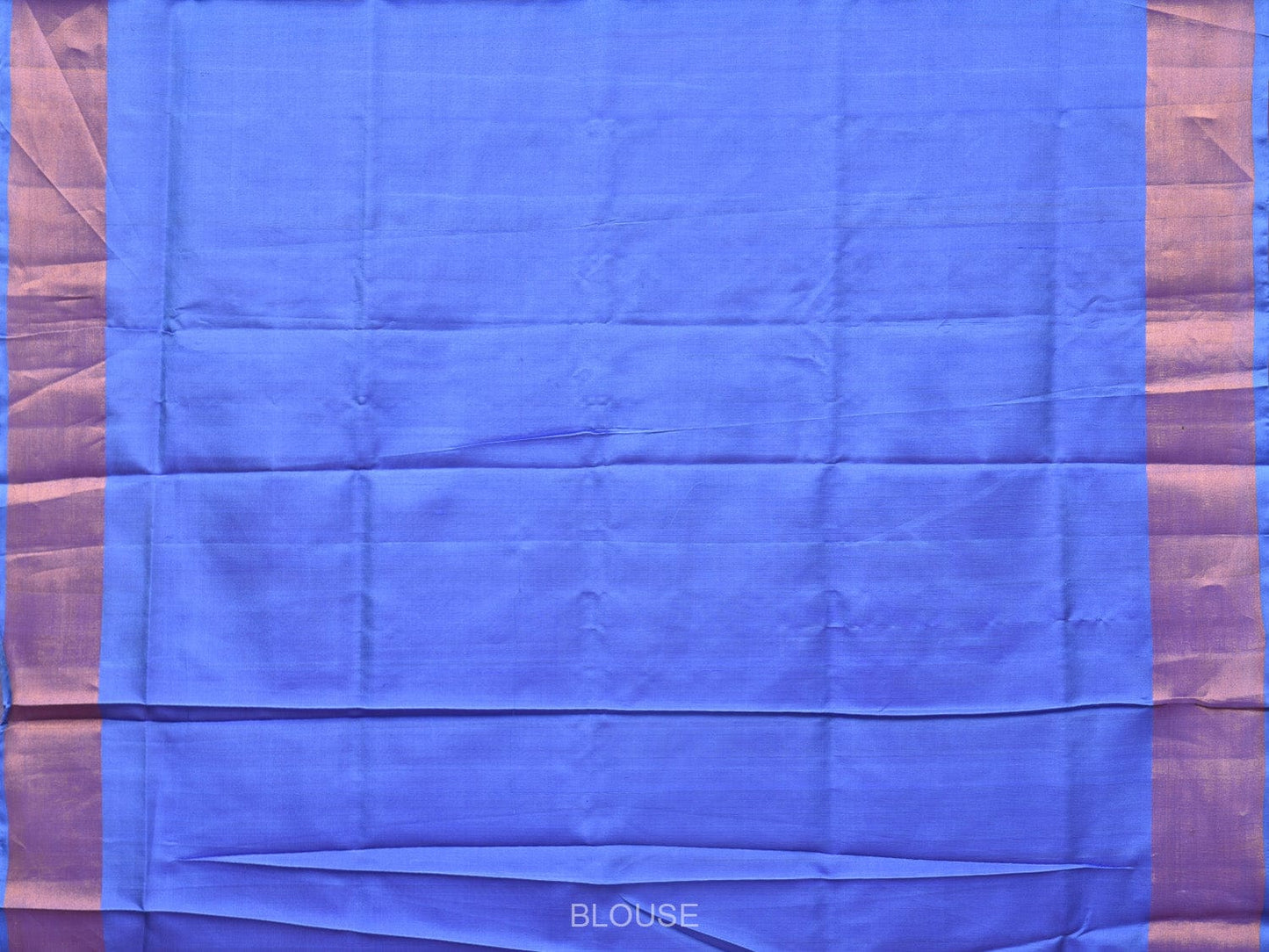 Peach and Light Blue Uppada Silk Handloom Saree with Body Buta Design - Global Threads | Swadesiicart