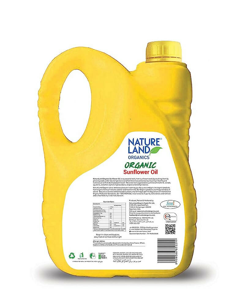 Natureland Organics Sunflower Oil - Swadesiicart