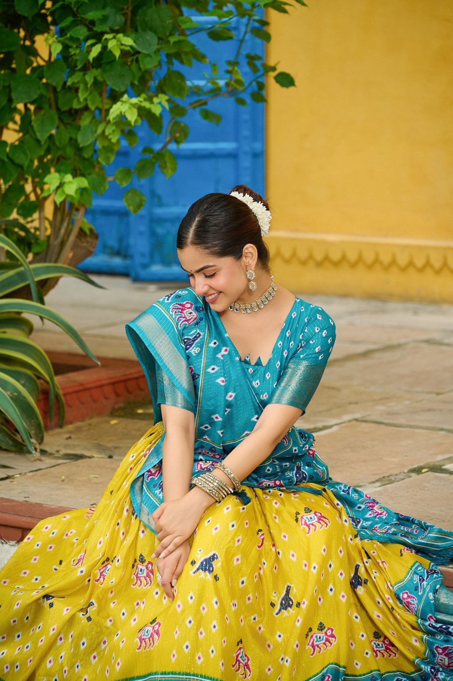 DEIANA'S Jacquard With Jari Lining With Print Lehenga Choli - Wine - Swadesiicart