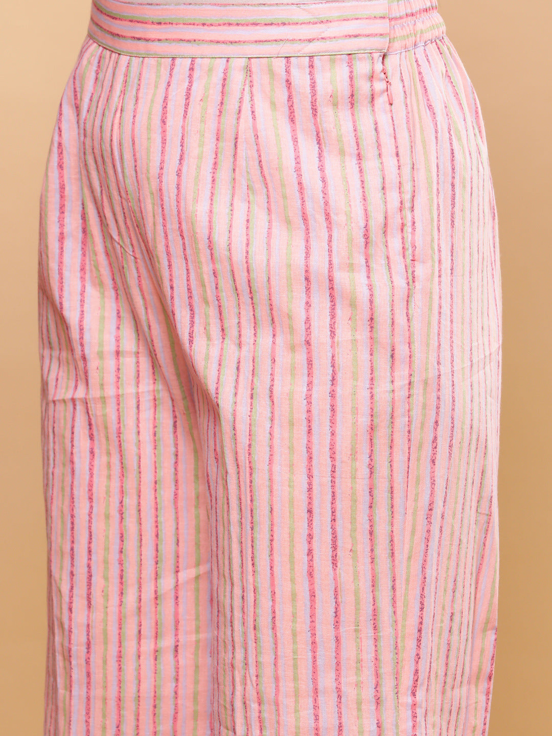 BohoJazz Pink Vacay Halter Top with Comfort Pants Co-ord Set - Swadesiicart