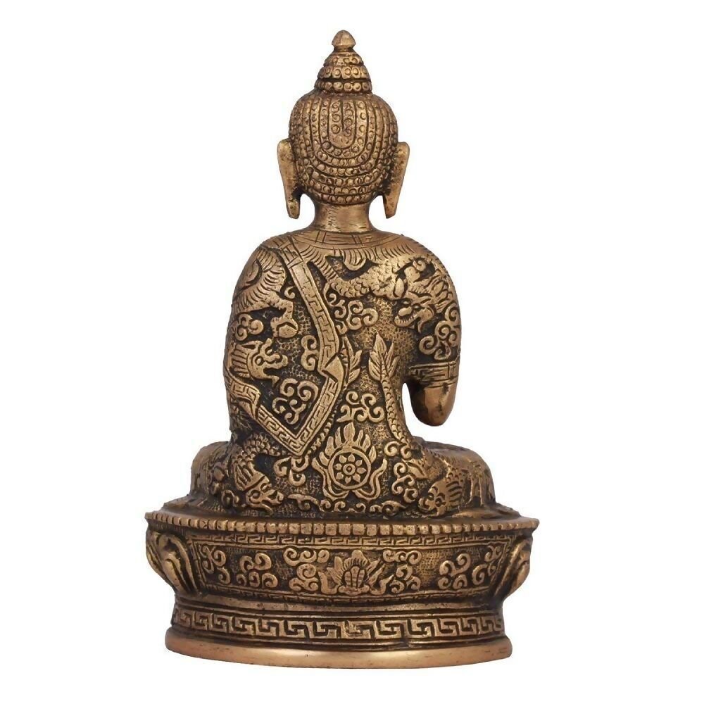 Artvarko Brass Buddha Idol - Swadesiicart