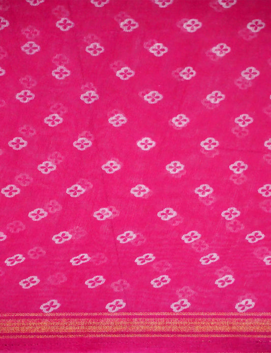 Shades Of Rani Pink Floral Design Semi Chanderi Saree By Gayathri Reddy Designer Studio | Swadesiicart